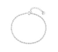 GLANZSTÜCKE MÜNCHEN Damen Armband 925/- Sterling Silber | rhodiniert, Gliederarmband, Federring