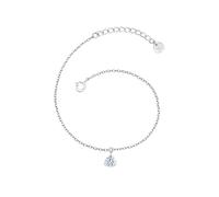 GLANZSTÜCKE MÜNCHEN Damen Armband 925/- Sterling Silber rhodiniert Topas weiß Herz Silberarmband
