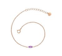 GLANZSTÜCKE MÜNCHEN Damen Armband 925/- Sterling Silber rosévergoldet 14 Karat Zirkonia lila Silberarmband