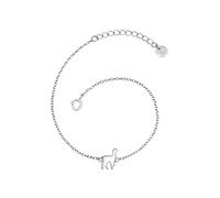 GLANZSTÜCKE MÜNCHEN Damen-Armband Alpaka Sterling Silber 17 + 3 cm - Freundschaftsarmband Armkettchen Lama Arm-Schmuck