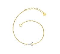 GLANZSTÜCKE MÜNCHEN Damen Armband Buchstabe Y aus 925/- Sterling Silber mit Zirkonia