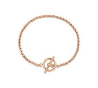 GLANZSTÜCKE MÜNCHEN Damen Armband Edelstahl rosegold | rosévergoldet 14 Karat, Gliederarmband, T-Bar, Knebelverschluss