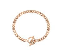 GLANZSTÜCKE MÜNCHEN Damen Armband Edelstahl roségold | rosévergoldet 14 Karat, Panzerarmband, T-Bar, Knebelverschluss