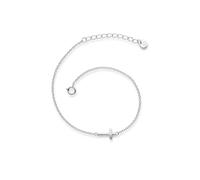 Glanzstücke München Damen-Armband Kreuz Sterling Silber mit Anhänger 17 + 3 cm