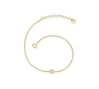 GLANZSTÜCKE MÜNCHEN Damen-Armband Sterling Silber 925 mit Topas gelbvergoldet - Spirituelles Armband mit Heilstein in Gelbgold-Farben