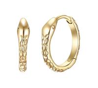 Glanzstücke München Creolen Schlangenkopf Sterling Silber in Gelbgold 13,7 mm Damen