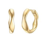 Glanzstücke München Damen Creolen 925/- Sterling Silber gelbvergoldet 14 Karat Silberohrcreolen