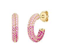 Glanzstücke München - Creolen Sterling Silber Zirkonia in Gelbgold Ohrringe Damen