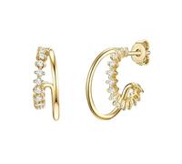 Ohrstecker Sterling Silber gelbvergoldet Zirkonia weiß