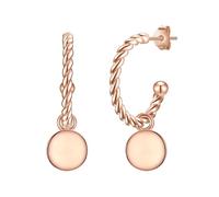 Glanzstücke München Damen Creolen 925/- Sterling Silber rosévergoldet 14 Karat Silberohrcreolen