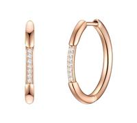 Creolen Sterling Silber rosévergoldet Zirkonia weiß