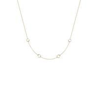 GLANZSTÜCKE MÜNCHEN Damen-Halskette Kreise Sterling Silber gelbvergoldet 40 + 5 cm - Silberkette Anhänger Kreis Kette Damen gelbgold Halskette Silber