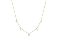 GLANZSTÜCKE MÜNCHEN Damen Kette 925/- Sterling Silber gelbvergoldet 14 Karat Zirkonia weiß Silberhalskette