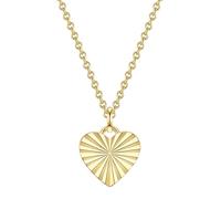 GLANZSTÜCKE MÜNCHEN Damen Kette 925/- Sterling Silber gelbvergoldet 18 Karat Herz Silberhalskette