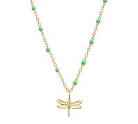 GLANZSTÜCKE MÜNCHEN Damen Kette 925/- Sterling Silber gelbvergoldet 18 Karat Schmetterling Silberhalskette