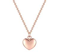 GLANZSTÜCKE MÜNCHEN Damen Kette 925/- Sterling Silber rosévergoldet 14 Karat Herz Silberhalskette
