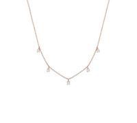 GLANZSTÜCKE MÜNCHEN Damen Kette 925/- Sterling Silber rosévergoldet 14 Karat Zirkonia weiß Silberhalskette