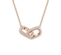 GLANZSTÜCKE MÜNCHEN Damen Kette 925/- Sterling Silber rosévergoldet 14 Karat Zirkonia weiß Silberhalskette