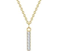 Glanzstücke München - Halskette Buchstabe E Sterling Silber Zirkonia in Gelbgold Ketten Damen