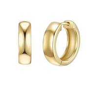 Glanzstücke München Damen Klappcreolen aus 925/- Sterling Silber gelbvergoldet 14 Karat - Silbercreolen Creolen Gold Rund