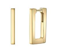 Glanzstücke München Damen Klappcreolen aus 925/- Sterling Silber gelbvergoldet 14 Karat - Silbercreolen Gold Creolen Eckig