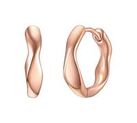 Glanzstücke München Damen Klappcreolen aus 925/- Sterling Silber rosévergoldet 14 Karat - Silbercreolen Creolen Rosegold