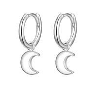 Glanzstücke München Damen-Ohrcreolen Mond Sterling Silber 925 - Creolen hängend für Frauen