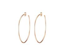 Glanzstücke München Damen-Ohrcreolen Sterling Silber rosévergoldet - Creole 50 mm rose-gold Ohr-Schmuck Rose-Ohrringe