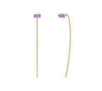 Glanzstücke München Damen Ohrhänger 925/- Sterling Silber gelbvergoldet 14 Karat Zirkonia lila Silberohrhänger