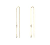 Glanzstücke München Damen Ohrhänger 925/- Sterling Silber gelbvergoldet 14 Karat Zirkonia weiß Silberohrhänger