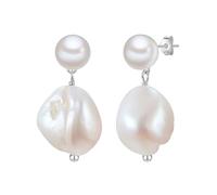 Glanzstücke München - Ohrhänger Sterling Silber Süßwasser-Zuchtperle in Silber Ohrringe Damen