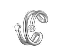 Glanzstücke München Damen-Ohrklemme Sterling Silber Zirkonia weiß - Ear-cuff Ohr-Schmuck Damen-Klemmohrringe