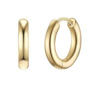 Glanzstücke München Damen Ohrringe 925/- Sterling Silber gelbgold | gelbvergoldet 14 Karat, Creolen