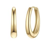 Glanzstücke München Damen Ohrringe 925/- Sterling Silber gelbgold | gelbvergoldet 14 Karat, Creolen