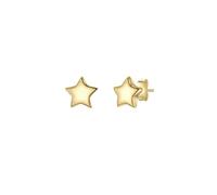 Glanzstücke München Ohrstecker Stern aus Sterling Silber in gelbgold 5,4 mm Damen