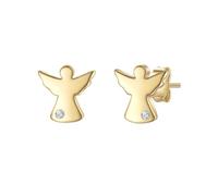 Glanzstücke München Ohrstecker Engel aus Sterling Silber in gelbgold mit Lab Grown Diamond 7,8 mm Damen