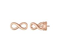 Glanzstücke München Damen Ohrringe 925/- Sterling Silber roségold | rosévergoldet 14 Karat, Ohrstecker, Infinity