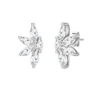 Glanzstücke München Ohrstecker Blume aus Sterling Silber in silber mit Zirkonia 14,4 mm Damen