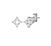 Glanzstücke München - Ohrstecker Quadrat Sterling Silber Zirkonia in Silber Ohrringe Damen