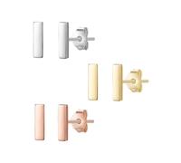 GLANZSTÜCKE MÜNCHEN Damen Ohrstecker Set (Ohrringe 3er) 925/- Sterling Silber rhodiniert/gelbvergoldet/rosévergoldet Silber-Set