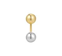 Glanzstücke München Ohrstecker aus Sterling Silber in Silber/Gelbgold mit 12,8 mm Damen