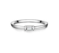 Solitärring GLANZSTÜCKE MÜNCHEN "GM9960" Gr. 56, silber, Fingerringe, Damen, 56, Silber 925 (Sterlingsilber), 1,2mm, aus Sterling Silber (31915403-56) silber