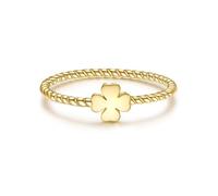 Silberring GLANZSTÜCKE MÜNCHEN "GSM2186" Gr. 58, gold (gelbgold), Fingerringe, Damen, 58, Silber 925 (Sterlingsilber), 1,3mm, Silberring, aus Sterling Silber (92471349-58) gelbgold
