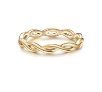GLANZSTÜCKE MÜNCHEN Damen Ring 925/- Sterling Silber gelbvergoldet 14 Karat Silberring