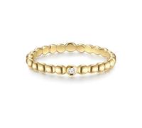 Fingerring GLANZSTÜCKE MÜNCHEN "GSM680" Gr. 60, gelbgold, Fingerringe, Damen, 60,mit Zirkonia, Silber 925 (Sterlingsilber), Fingerring, mit Zirkonia (94205231-60) gelbgold