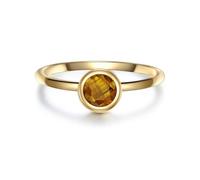 Glanzstücke München - Ring Sterling Silber Tigerauge in Gelbgold Ringe Damen