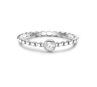 GLANZSTÜCKE MÜNCHEN Damen Ring 925/- Sterling Silber rhodiniert Zirkonia weiß Silberring