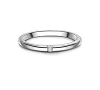GLANZSTÜCKE MÜNCHEN Damen-Ring aus 925/- Sterling Silber mit Zirkonia - Stapelring Silberring Bandring