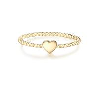Glanzstücke München - Ring Herz Sterling Silber in Gelbgold Ringe Damen