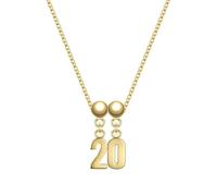 Glanzstücke München Schmuckset Zahl 20 aus Sterling Silber in Gelbdold 45,0 cm Damen